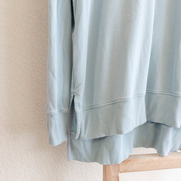 Stylus Women’s Sz Large Light Blue Crewneck Sweatshirt Soft Modal Blend Pullover - Picture 4 of 6